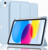 Mobiq - Flexibele Trifold Hoes geschikt voor iPad 10.9 inch 2022 - lichtblauw