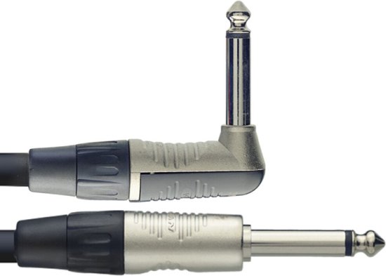CORDIAL Instrumentenkabel Gitaar 1,5m - Rechte Jack Kabel Essentials Serie, Hoge Kwaliteit