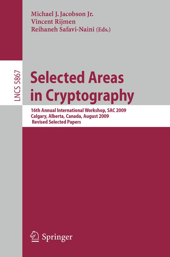 Selected Areas in Cryptography - cover