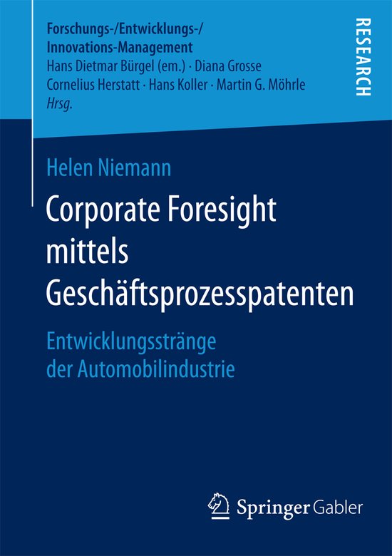 Corporate Foresight mittels Geschaeftsprozesspatenten - cover