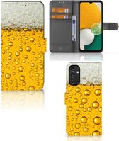 Telefoonhoesje Geschikt voor Samsung Galaxy A14 5G Flip Cover Valentijn Cadeautje hem Bier