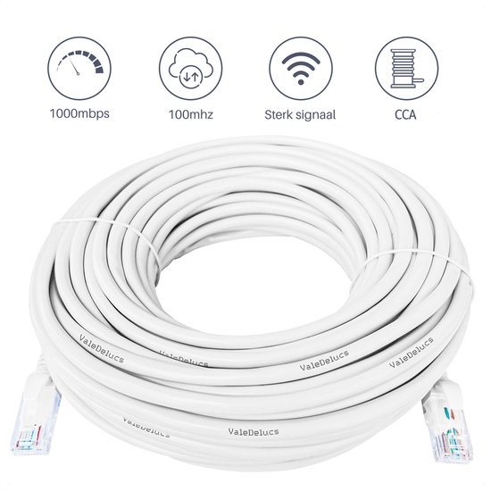 Internetkabel 5 meter - CAT5e UTP kabel RJ45 - Wit