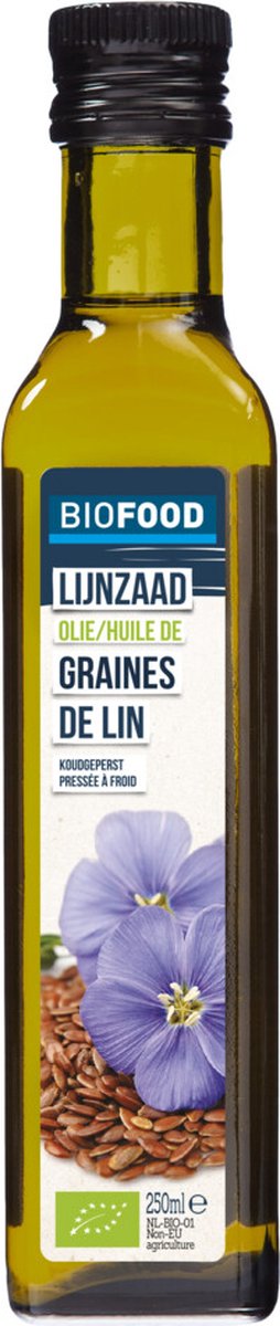 Damhert Biofood Lijnzaadolie Koudgeperst Biologisch - 250 ml
