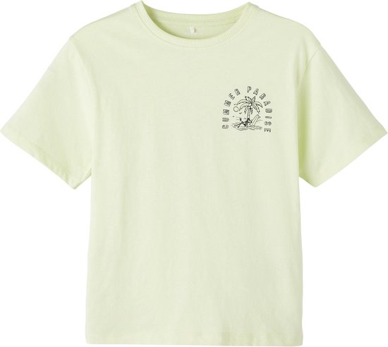 Name it t-shirt jongens - geel - NKMfreddi - maat 116