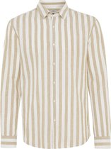Striped Linen Shirt Mannen - Zand - Maat M
