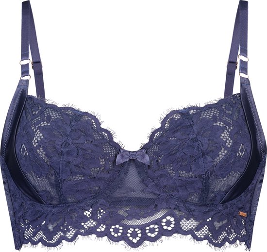 Hunkemöller Dames Lingerie Niet-voorgevormde beugel bh Zara - Blauw - maat C85