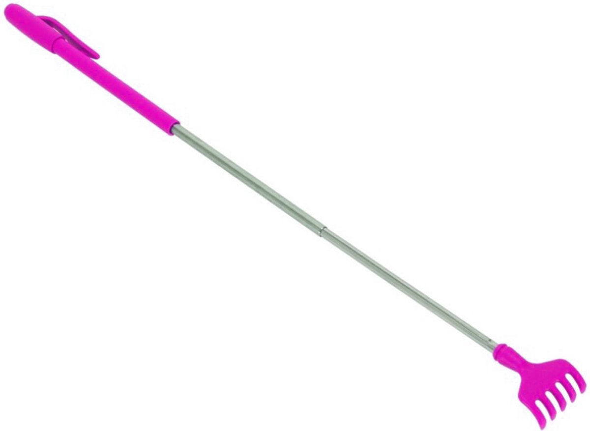 Goedkoopste Gerim Ruggenkrabber - stevige hark - uitschuifbaar tot 40 cm - roze