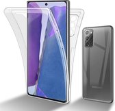 Cadorabo Hoesje geschikt voor Samsung Galaxy NOTE 20 in TRANSPARANT - 360° Full Body Case Cover Beschermhoes Voor- en achterbescherming, all-round bescherming met displaybescherming