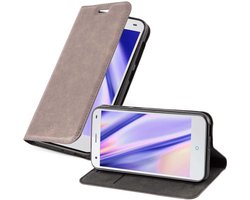 Cadorabo Hoesje geschikt voor ZTE Blade S6 in KOFFIE BRUIN - Beschermhoes met magnetische sluiting, standfunctie en kaartvakje Book Case Cover Etui
