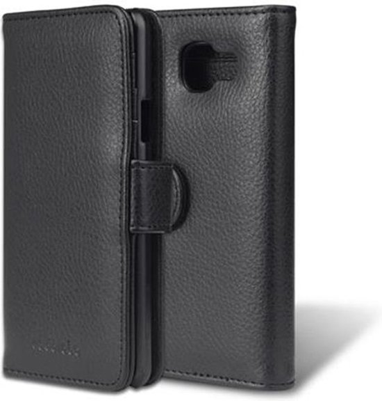 Coque Cadorabo pour Samsung Galaxy A3 2016 en OXYDE NOIR - Coque de protection avec fermeture magnétique et 3 emplacements pour cartes