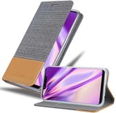 Cadorabo Hoesje voor Huawei MATE 20 LITE in LICHTGRIJS BRUIN - Beschermhoes met magnetische sluiting, standfunctie en kaartvakje Book Case Cover Etui