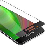 Cadorabo Screenprotector voor Samsung Galaxy A3 2016 Volledig scherm pantserfolie Beschermfolie in TRANSPARANT met ZWART - Gehard (Tempered) display beschermglas in 9H hardheid met 3D Touch