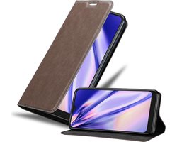 Cadorabo Hoesje geschikt voor Alcatel 1S 2020 in KOFFIE BRUIN - Beschermhoes met magnetische sluiting, standfunctie en kaartvakje Book Case Cover Etui