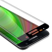 Cadorabo Screenprotector voor Samsung Galaxy S7 Volledig scherm pantserfolie Beschermfolie in TRANSPARANT met ZWART - Gehard (Tempered) display beschermglas in 9H hardheid met 3D Touch