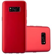 Cadorabo Hoesje geschikt voor Samsung Galaxy S8 in METALLIC ROOD - Beschermhoes gemaakt van flexibel TPU silicone Case Cover