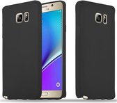 Cadorabo Hoesje voor Samsung Galaxy NOTE 5 in CANDY ZWART - Beschermhoes gemaakt van flexibel TPU silicone Case Cover