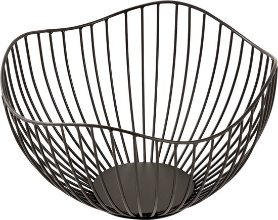 Relaxdays Metalen Fruitmand - Fruitschaal - Broodmand - Zilver | SCHAAL | Wij helpen je kiezen