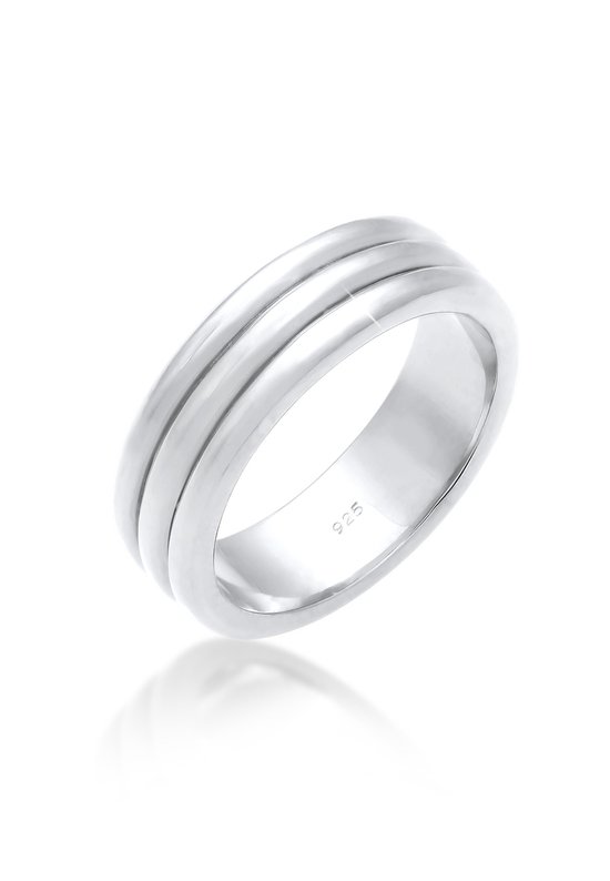 Elli PREMIUM Dames Ring Dames Band Koppel Huwelijksceremonie Basic Minimaal Elegant van 925 Sterling Zilver