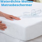 Droomtextiel Waterdichte Matrasbeschermer Tweepersoons 140x200 cm Molton - Anti Bacterieel - Incontinentie Matrasbeschermer Hoogwaardige Kwaliteit
