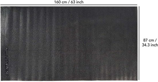 Tunturi Crosstrainer mat - Vloerbeschermmat - 160 x 87 x 0,5 cm - Zwart