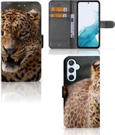 Telefoonhoesje Geschikt voor Samsung Galaxy A54 5G Book Cover Cadeautjes voor Jongens Luipaard