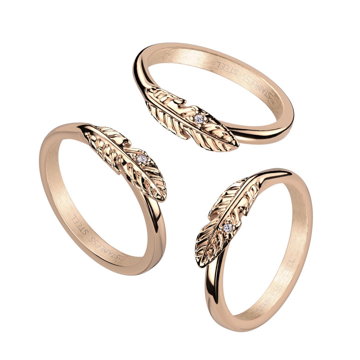 Vayen - Dames Ring - Ring Dames - Roségouden Ring - Rose Goud Ring - Motief