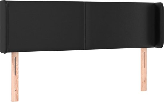 vidaXL - Tête de lit - avec - bords - 147x16x78/88 - cm - similicuir - noir