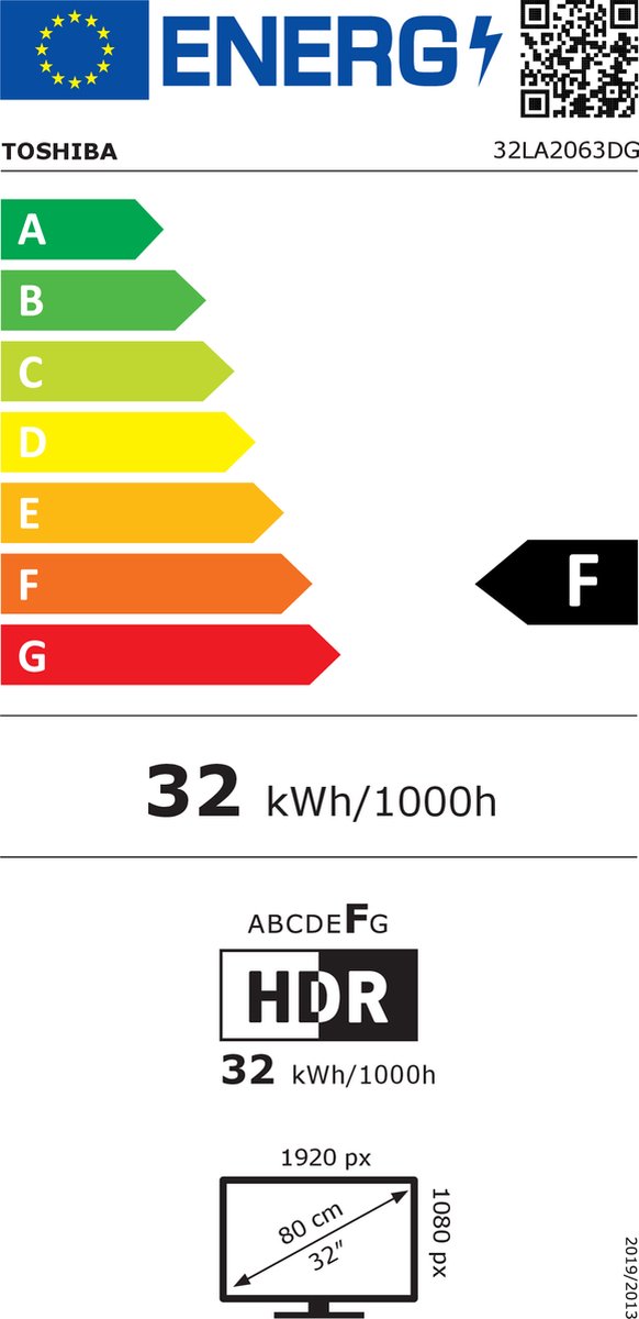 Toshiba 32LA2063DG 32 LED FullHD HDR10