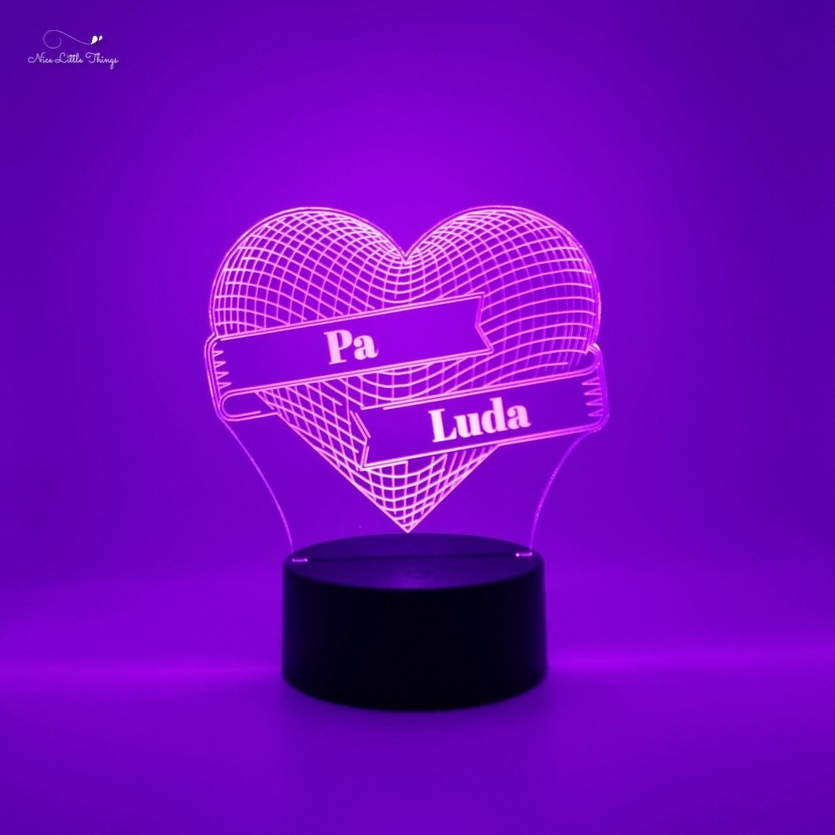 [Nice Little Things] - Gepersonaliseerde RGB LEDlamp Hartje