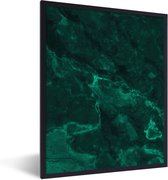 Fotolijst incl. Poster - Marmer - Kalk - Groen - Structuur - Marmerlook - 60x80 cm - Posterlijst