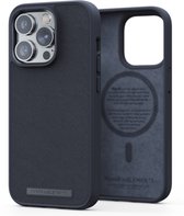 Njord byELEMENTS iPhone 14 Pro Max hoesje - Telefoonhoesje van Hoogwaardig Leer - Gereycled / Duurzaam materiaal - 2 Meter valbescherming - Geschikt voor Magsafe / Draadloos laden - Zwart