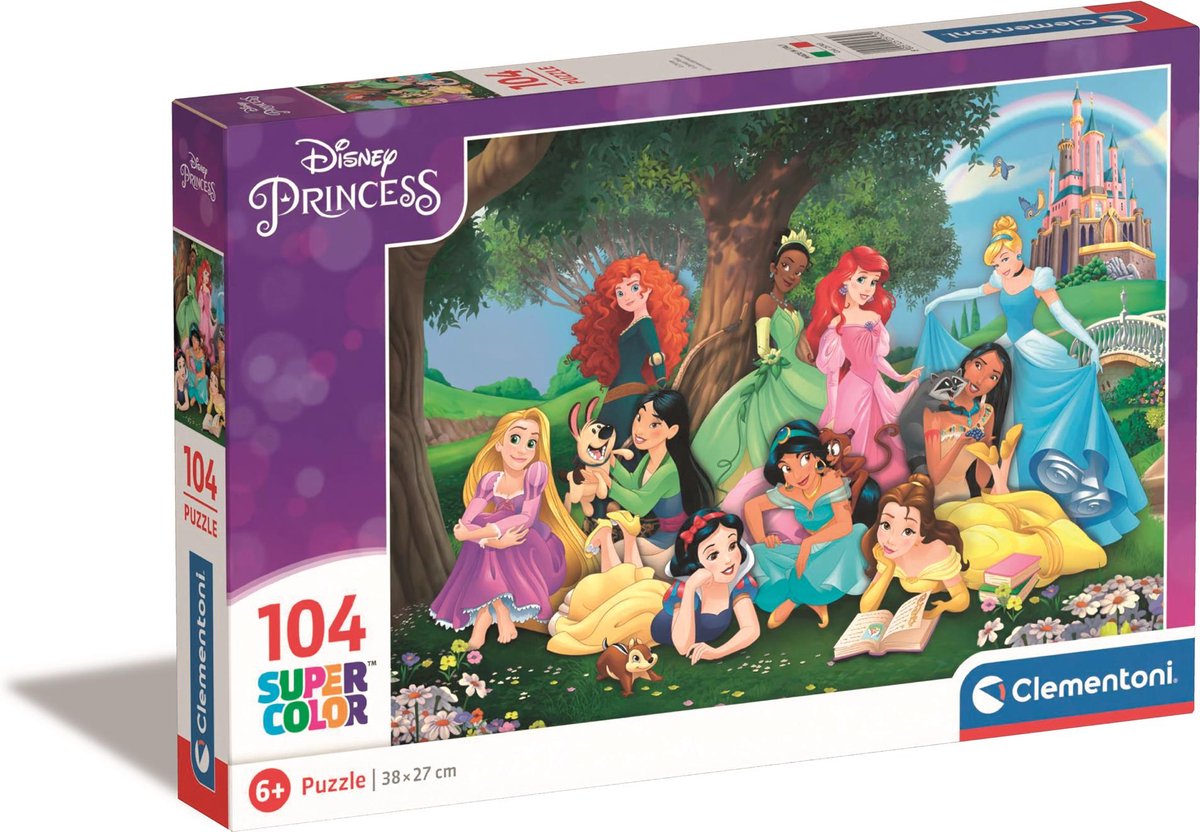 Clementoni - Puzzel 104 Stukjes Disney Princess Kinderpuzzels 6-8 jaar 25743