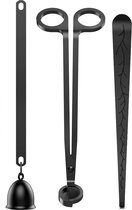 YONO Kaarsendover Set - Candle Snuffer / Wick Trimmer / Dipper - Kaars Dover Waxinelichtjes Accessoires - Zwart