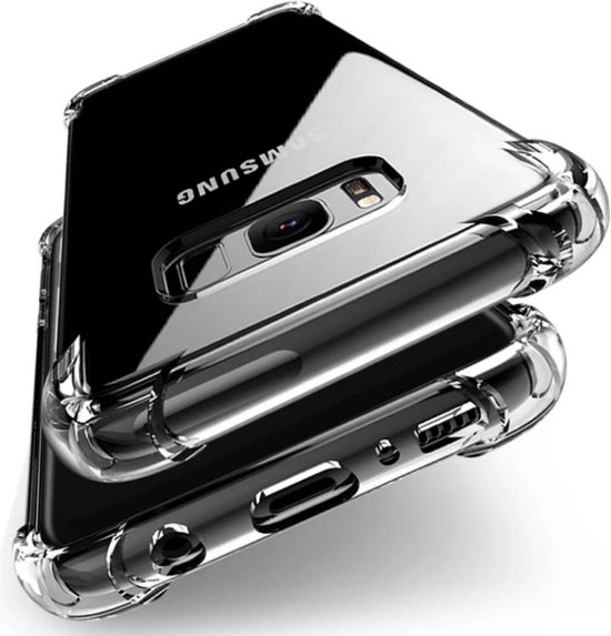 Smartphonica Telefoonhoesje Geschikt voor Samsung Galaxy S10 Plus transparant shockproof TPU siliconen hoesje met stootrand geschikt voor Samsung Galaxy S10 Plus