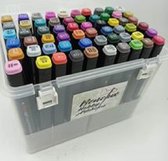 Stiften - Kwaliteit stiften - dubbelzijdige marker - 60 stuks