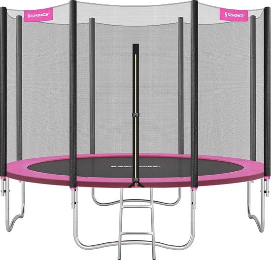 VEVOR Trampoline Extérieur 305x305cm – ASTM, Capacité 150kg, Filet Sécurité, Cadre Acier Antirouille, Pour Enfants/adultes