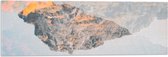 WallClassics - Acrylglas - Weerspiegelende Berg - 90x30 cm Foto op Acrylglas (Wanddecoratie op Acrylaat)