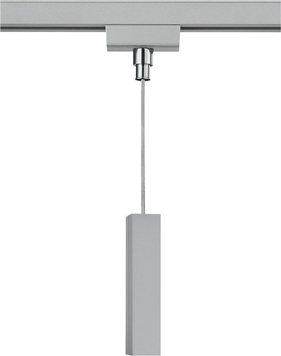 Spanningsrail Connector Hanglamp - Hangadapter - DUOLINE - 2 Fase - Mat Titaan