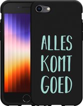 iPhone 7/8 Hoesje Zwart Alles Komt Goed - Designed by Cazy