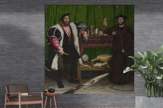 Tuin poster De jonge ambassadeurs - Hans Holbein - 200x200 cm