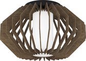 EGLO Rusticaria Plafondlamp - E27 - Ø 45 cm - Zwart/Bruin/Wit