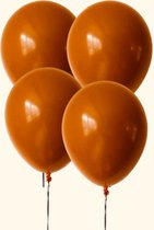 Ballonnen 10 stuks - Pumpkin Spice - Kwaliteit - Dubbele Ballonnen - Oranje - Zwarte - Huwelijk - Verjaardag- Versiering
