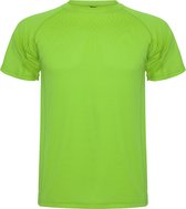 Limoen Groen unisex sportshirt korte mouwen MonteCarlo merk Roly maat S