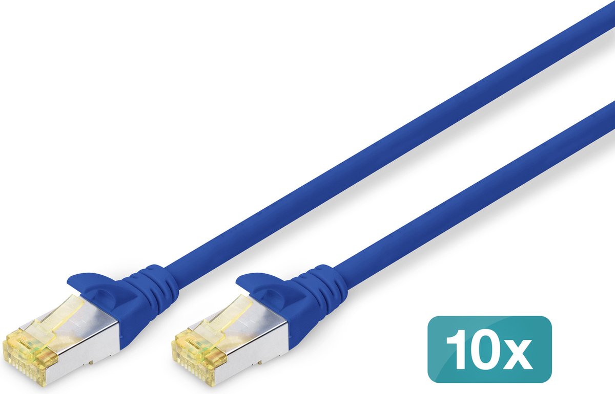 Digitus DK-1644-A-0025-B-10 netwerkkabel Blauw 0,25 m Cat6a S/FTP (S-STP)