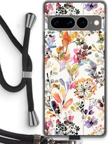 Case Company® - Hoesje met koord geschikt voor Google Pixel 7 Pro hoesje met Koord - Wilde grassen - Telefoonhoesje met Zwart Koord - Bescherming aan alle Kanten en Over de Schermrand