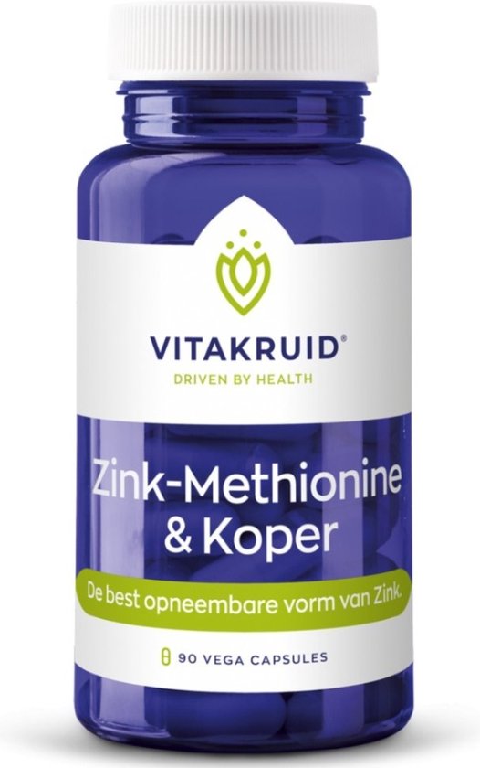 Foto: Vitakruid zink methionine koper 90 capsules