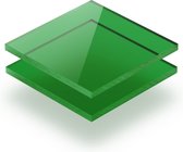 Plexiglas plaat 8 mm dik - 70 x 60 cm - Getint Groen