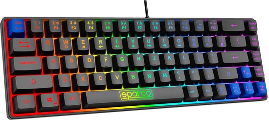 Sparco SPKEYBWIRED toetsenbord USB QWERTY Amerikaans Engels Zwart