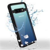 Geschikt voor Samsung Galaxy S10 Plus Hoes + Screenprotector Waterdicht 2m Redpepper – Zwart