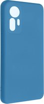 Geschikt voor Xiaomi 12 Lite Siliconen Hoesje Semi-rigide Soft-touch - Blauw